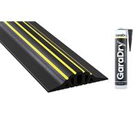 Kit de joint de seuil de porte de garage de 3 cm de haut, longueur de 2,21 m | PVC souple | Le kit complet comprend 1 adhésif | GaraDry