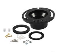 Kit de joint d'étanchéité de toilettes en ABS avec bride de rechange compatible avec les modèles 300 310 320, noir et blanc étanche pour camping-car, accessoires de réparation de salle de bain (noir)