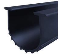 Kit de joint d'étanchéité pour porte de garage 3 m, bande de bas de porte universelle avec joint en T professionnel en caoutchouc, 8 mm x 9,5 cm, noir