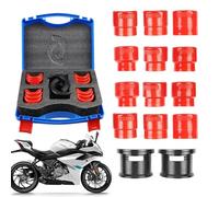 Kit de joints de fourche, kit de joints de fourche, 14 pilotes d'étanchéité pour moto, jeu de pilote de bague de roulement et de joint avec adaptateurs, jeu de pilotes de roulement pour montage