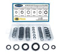 Kit de joints d'étanchéité pour port de compresseur de climatisation, assortiment de 45 joints d'étanchéité pour compresseur AC