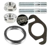 Kit de Joints et Goujons Pour Pot D’éChappement de Scooter 50cc 2 Temps, Compatible Booster et Autres ModèLes, Joint D’éChappement Plat et Cylindrique, Goujons M6 et éCrous Inclus