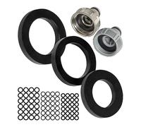 Kit de joints plats de rechange, 75 pièces, pour systèmes d'emboîtement G 1/2" - 3/4" de jardin, compatibles avec les raccords de robinets Gardena 21, 26,5 mm, Ø 19 x 11, 21 x 15, 24 x 16 mm