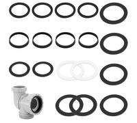 Kit de Joints pour Siphon d'Évacuation pour Évier de Cuisine,Lavabo,Tuyau 40 mm/45 mm/56 mm-Joints Cunéiformes et Plats Inclus (Noir)