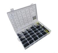 Kit de joints toriques 1540 pièces avec résistance aux hautes températures pour plomberie automobile et nettoyeur haute pression Comprend 32 tailles dans une boîte de rangement