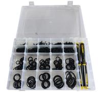 Kit de joints toriques en caoutchouc nitrile avec 4 outils d'extraction de joint pour plomberie et entretien automobile Noir Assortiment de 1070 pièces