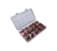 Kit de joints toriques en silicone, 225 pièces, rouge haute température, ensemble de joints d'étanchéité pour réparation industrielle automobile, assortiment de boîtes de rangement portables