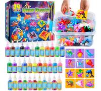Kit de jouet en slime magique pour enfants , 34 flacons de gel coloré, création d'animaux aquatiques en gel d'eau, kit de bricolage