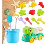 Kit De Jouets De Sable - Pack De Construction De Bac À Sable Portable De Quatorze Pièces, Accessoires De Jeu De Plage | Système D'activité De Construction Créative, Creuser Et Façonner, Collection D'o