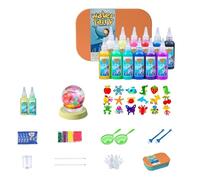 Kit de jouets DIY créatures de la vie marine - Kit de créatures du monde merin coloré 3D fait à la main avec moules de peinture et mousse magique de réaction à l'eau, jouet artisanal scientifique éduc