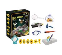 Kit de jouets miniers éducatifs pour enfants, creuser archéologique interactif avec fossiles, insectes, pierres précieuses, outil d'apprentissage pratique pour jeunes explorateurs, esprits curieux