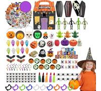Kit de jouets sensoriels d'Halloween - 200 pièces effrayantes de détonation et de pressage - Coffret cadeau de fête pour - Jouets de récompense pour la salle de classe - Soulage le stress