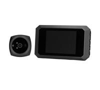 Kit de judas électronique intelligent pour porte, en alliage de zinc, avec écran HD, caméra 2 MP 3800 mAh 720p et sonnette noire.