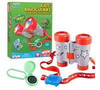 Kit de jumelles et d'exploration de la nature pour enfants Wow in The World | Chasse au trésor nature, boîte à spécimens, contenu audio, outil sc