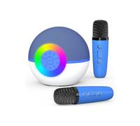 Kit de karaoké Bluetooth pour enfants avec 2 micros sans fil, 6 effets sonores, cadeau idéal pour les 3-12 ans, pour les fêtes d'anniversair
