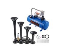 Kit De Klaxon 4 Trompettes 150dB Avec Compresseur d'Air 90-120Psi Réservoir d'Air