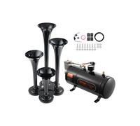 Kit De Klaxon 4 Trompettes 150dB Avec Compresseur d'Air Réservoir d'Air 3L