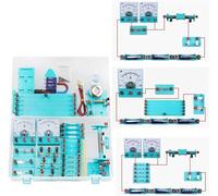 Kit de laboratoire modulaire d'électromagnétisme avec circuits à fiches bananes, expériences certifiées, loi d'Oersted et moteurs for les STEM du collège lycée