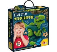 LISCIANI - I'M A GENIUS SCIENCE - Dinosaure à Assembler - Velociraptor - Jeu de Construction avec Puzzles et Stickers - Kit Educatif et Scientifique pour Enfants dès 5 ans