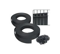 vounot® Kit de lamelles Occultantes PVC 150m x 4.7cm 300 Clips Brise Vue de Qualité Bandes de Protection pour Panneau Grillagé Clôtures Rigides Noir