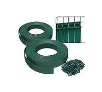 VOUNOT® Kit de lamelles Occultantes PVC 150m x 4.7cm 300 Clips Brise Vue de Qualité Bandes de Protection pour Panneau Grillagé Clôtures Rigides Vert