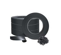 Kit de lamelles occultantes PVC brise vue 300m x 4.7cm avec 600 clips Noir