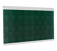 IDMarket – Kit lamelles occultantes PVC souples Vertes horizontales 35 m
