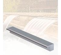 Kit de lames cascade en acier inoxydable de 30 cm pour fontaine de piscine pour décoration d'intérieur/extérieur avec connecteur (argenté)