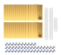 Kit de lames de rechange avec revêtement en titane, lames de rechange durables et robustes pour tondeuse à gazon robot avec rondelles et vis en plastique, pour Mammotion Luba Yuka (doré, 36 pièces)