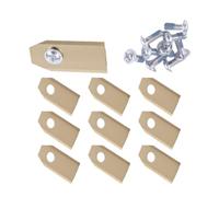 Kit De Lames De Tondeuse À Gazon en Acier Inoxydable, 9 Pièces, Ensemble De Lames De Coupe, Lame De Coupe Gazon Compatible avec Ecovacs(Gold)