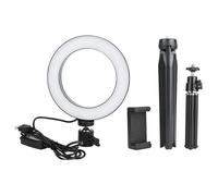 Kit De Lampe Annulaire Led New-16cm Pour Appareil Photo, Lumière À Intensité Réglable, Avec Connexion Usb, Pour Trépied De Bureau, Support Pour Téléphone Portable