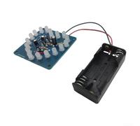 Kit de lampe clignotante en forme de cœur avec 18 LED rouges, circuit analogique, projet de soudure électronique pour débutants, assemblage en plastique vert et noir pour étudiants (B)