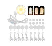 Kit de Lampe LED 10 Pièce 3 Couleurs Alimenté par USB 5V Lumière Chaude Réglable de 3000k à 6400k Lampe de Bureau D'Impression 3D