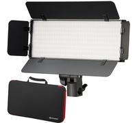 Kit de Lampes Vidéo BRESSER PT 30B-II LED Bi-Color avec Volets coupe-flux, Accum