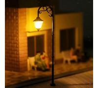 Kit de lanterne de rue de chemin de fer pour HO pour échelle TT 12 V lampes LED 10 lumières de jardin miniatures pour scènes de train