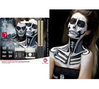 De L'Adulte Squelette Latex Noir Blanc Corps Paint Éponges Halloween Fx Faire À