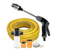 Kit de Lavage de véhicule - Extension de Bobine Bleue, pulvérisateur de Porche de Patio, Pompe de terrasse d', épurateur extérieur de terrasse | Système de Tuyau Flexible léger à poignée renforcé
