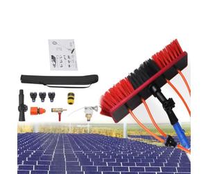 Kit de lavage de vitres, dimensions : 4 à 12 m,brosse de pulvérisation d’eau rotative à 180°(longueur : 35/55 cm),longueur du manche:1 m,manche polyvalent :compatible avec grattoir,6m,35cm