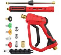 Kit de lavage de voiture haute pression 4000 PSI 3 en 1 avec buse de lance et gâchette de sécurité pour nettoyage de clôtures et toits, 36" 22" 9"