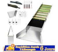 Kit de lavage d'or avec boîte de sluice - Équipement d'extraction minière en aluminium de 50"", Ensemble de 18 pièces