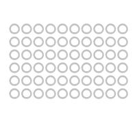 Kit de lave-glace plat en acier inoxydable 60pcs laveuses matérielles premium pour la réparation d'entretien et les projets de bricolage 6 mm id 9 mm OD résistant à la corrosion (4807-0609-0500)