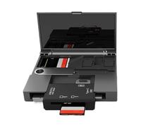 Kit de lecteur de carte - Lecteur de carte - Lecteur de carte électronique USB TF - Lecteur de cartes portable en plein air - Pour photos, vidéos, documents - Avec étui de rangement pour appareil