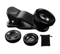 Kit de lentille de caméra de téléphone Portable Lentille de Macro lentille Macro lentille Macro lentille de Poisson Compatible avec Plupart des Smartphones (Noir)