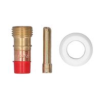 Kit de lentilles à gaz pour torche de soudage TIG | Pièces de rechange pour torches WP17 / WP18 / WP26 | Couvercle avant en PTFE, pince, cuivre rouge et ABS | Installation facile