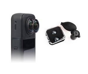 Kit de lentilles de rechange pour Insta360 X5, kit d'objectifs interchangeables, accessoires de caméra d'action, lentille en verre optique haute transparence, avec outils de démontage spécialisés et