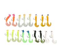 Kit De Leurres De PêChe 17 PièCes, AppâTs Souples Avec Crochet En MéTal Pour Eau Douce Et SaléE