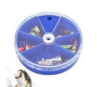 Kit De Leurres De Pêche,25 Pièces Lumineux Portable Réaliste | Appât De Jig Poisson Plombé pour Eau Salée - pour Kayak Pêche À La Mouche Lac Rivière Bateau Truite Poisson-Chat Crappie