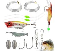 Kit de leurres de pêche, accessoires de pêche avec comportement de nage réaliste, leurres artificiels pour eau douce, eau salée, maquereau, poisson-chat, perche, truite, poisson prédateur
