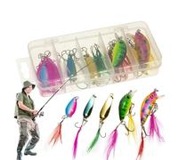 Kit De Leurres De Pêche - Coffret De 20 Leurres Rigides,Accessoires pour Pêche en Mer et Eau Douce Cadeau Pêcheur Perche Carpe Truite