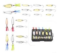 Kit de leurres de pêche coulant 9 pièces, toupies composites en alliage de zinc avec crochets à plumes, action réaliste en eau profonde, matériel multicolore pour les pêcheurs en eau douce et en eau